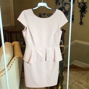 Blush Pink Formal Peplum Dress